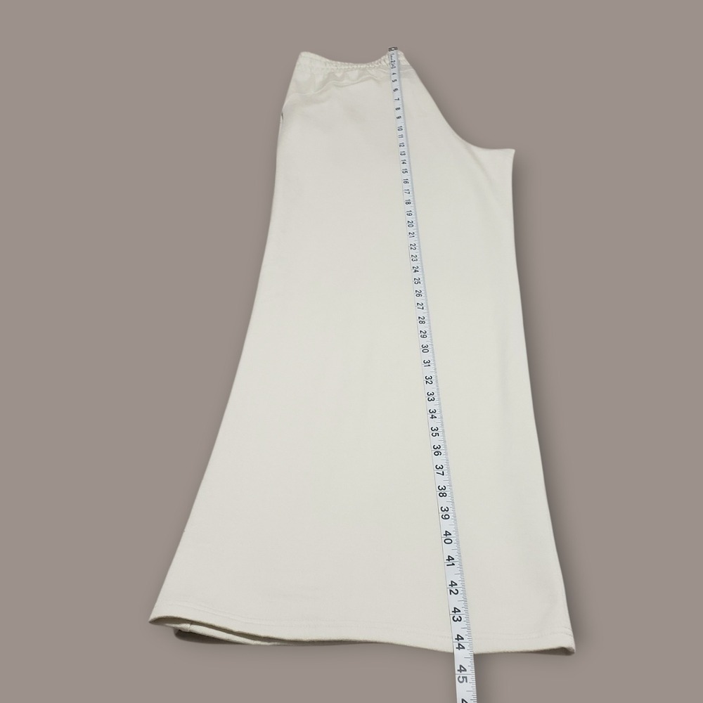 NWT Quince SuperSoft Fleece Wide Leg Pant Off-White Womens Large Pockets - Picture 10 of 11